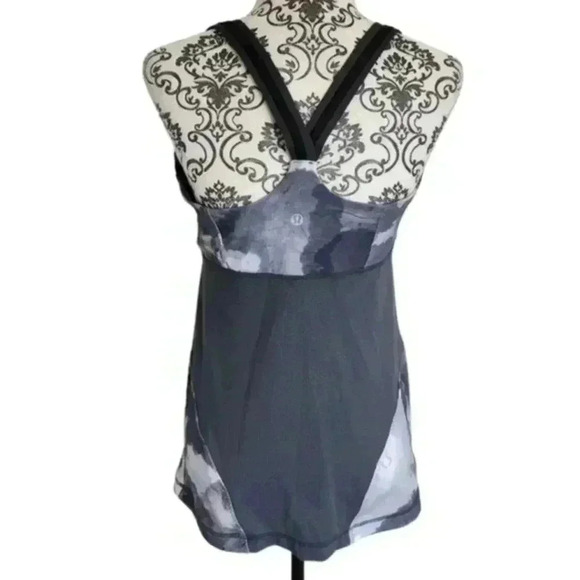 Lululemon Cross My Heart Tank Top White Coal Tinted Canvas Super Women's Medium - Picture 4 of 13